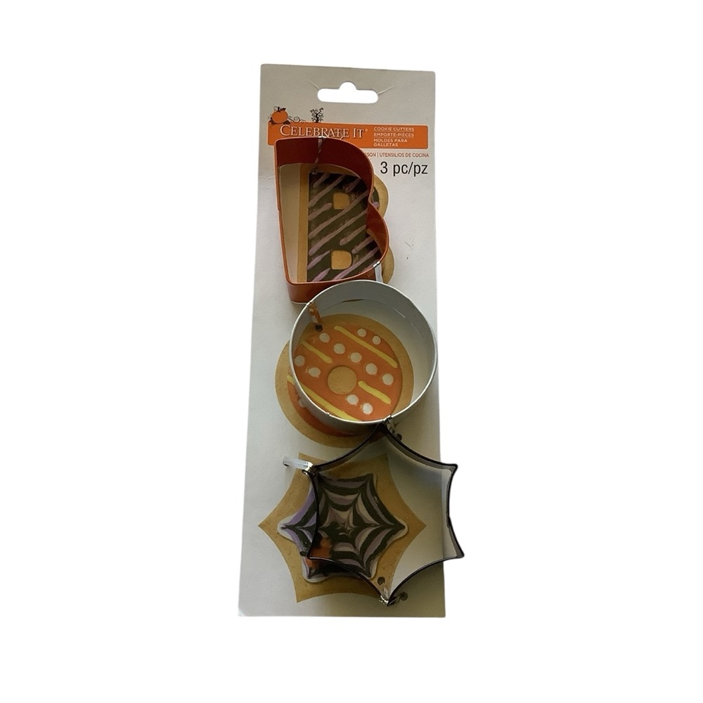 Celebrate It Halloween Cookie Cutter Trio Boo and Web